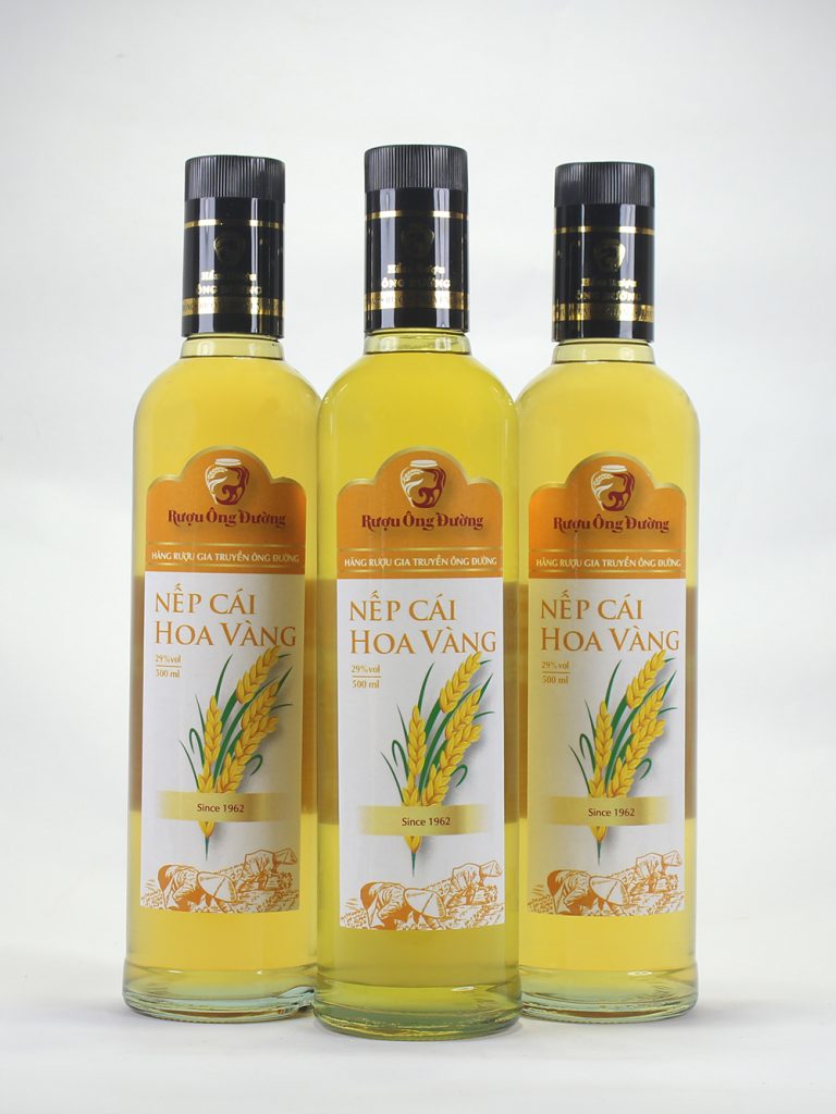 Chai rượu nếp cái hoa vàng 500ml thơm ngon